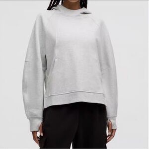 Lululemon Scuba Side Slit Heather Gray Oversized Hoodie Sweatshirt - Women’s M/L